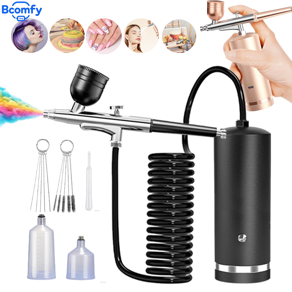 Aerograf z kompresorem, akumul – Airbrush Kit With Mini Compressor recenzja i cena