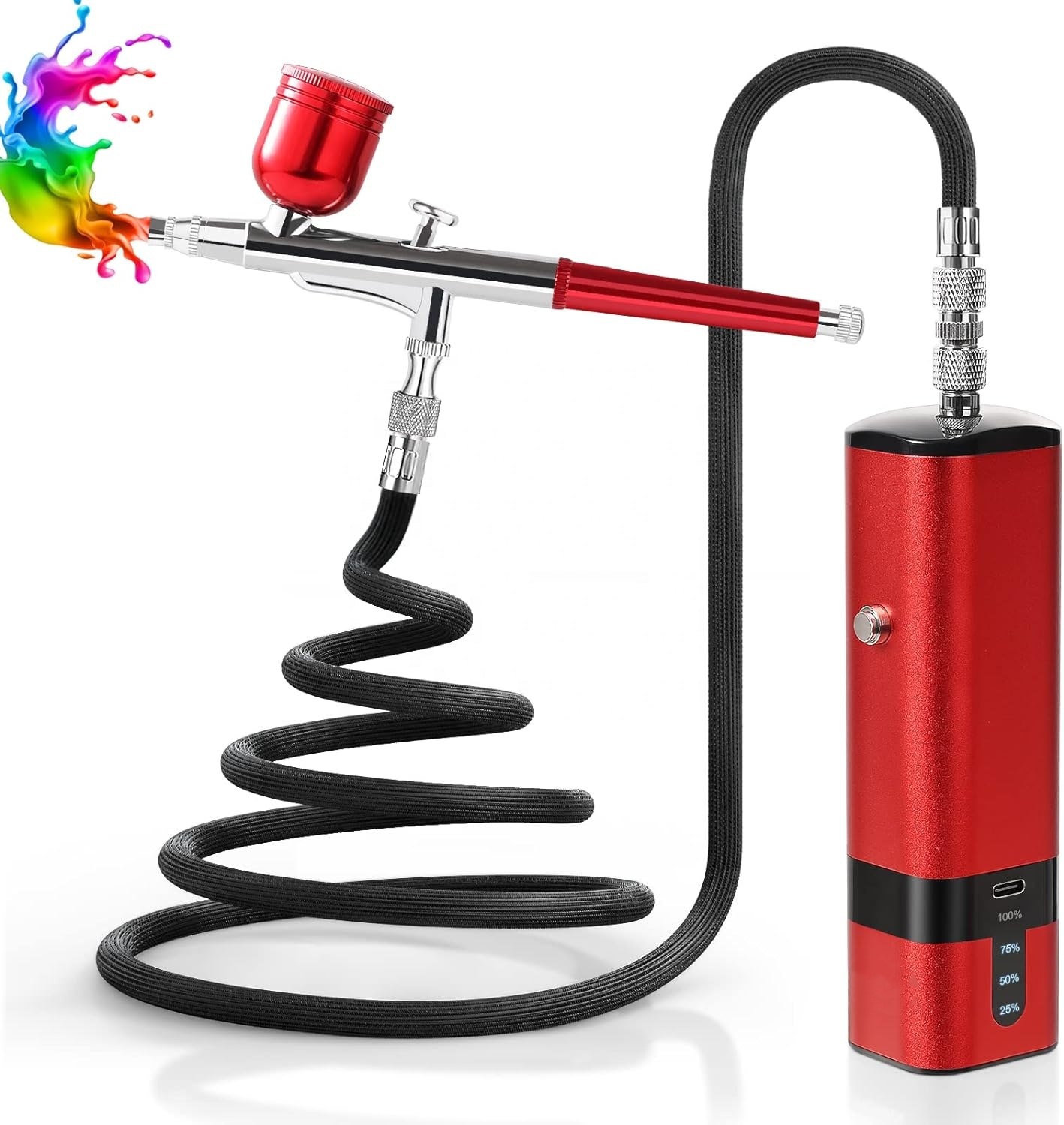 Zestaw aerografu z kompresorem – Airbrush Kit With Mini Compressor recenzja i cena