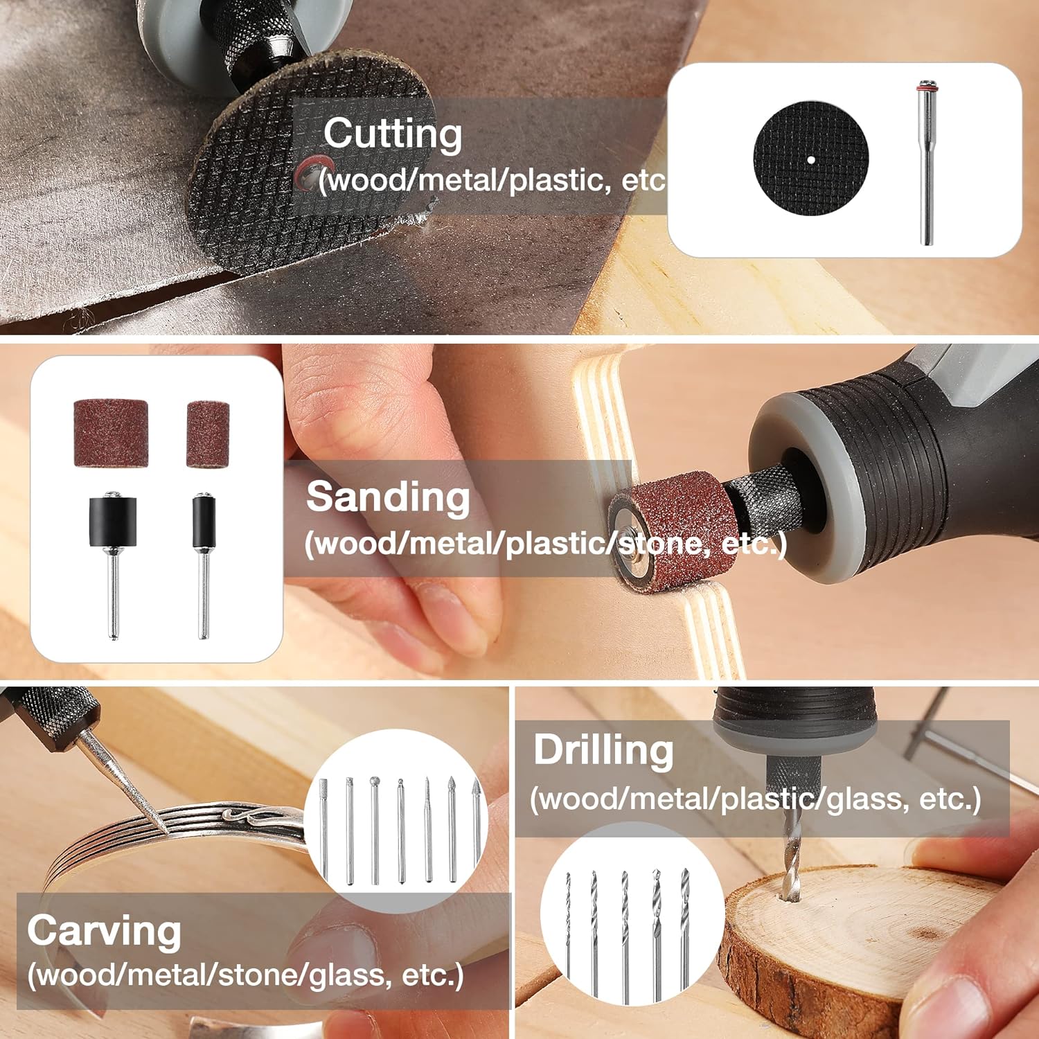 Bezprzewodowy mini zestaw narz – Cordless Rotary Tool Kit Accessories recenzja i cena